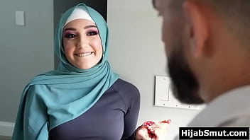 Youthfull muslim chick instructed by her soccer coach